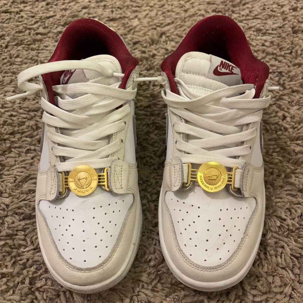 Nike White and Red Sneakers